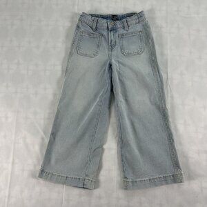 GAP Light Wash Jeans - Kids Wide Leg - Size 7 - Vintage Style Denim